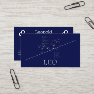 Tarjeta De Visita Zodiac Constellation Leo