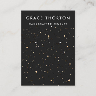 Tarjeta De Visita Zodiac Gold Stars Earl Jewelry Display Card