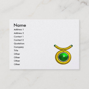 Tarjeta De Visita ZODIAC JEWEL ORO TAURO EURO Erección verde blanco