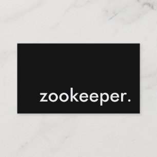 Tarjeta De Visita zookeeper.