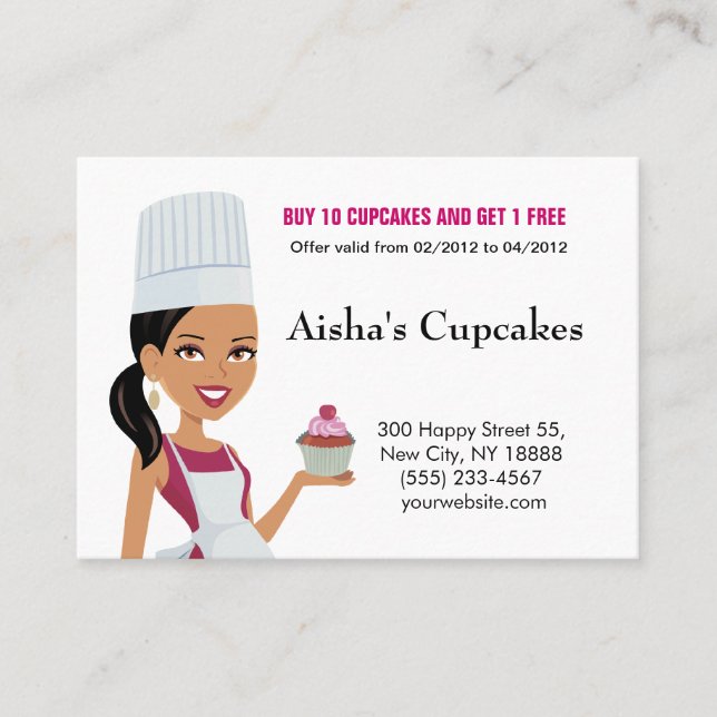 Tarjeta de visitas de las magdalenas con la (Anverso)