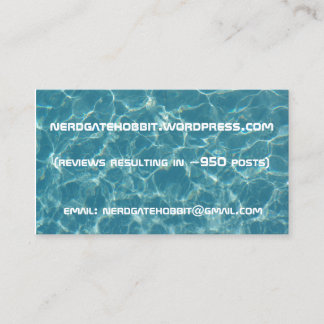 tarjeta de visitas del fondo del agua