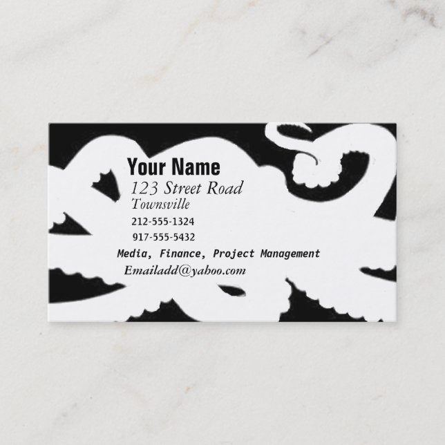 Tarjeta de visitas del pulpo (Anverso)