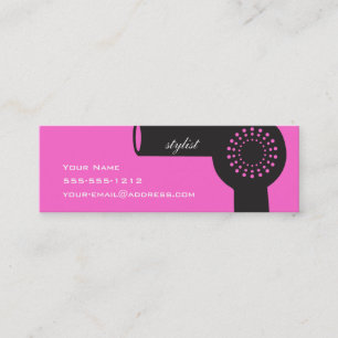 Tarjeta de visitas flaca del estilista de las