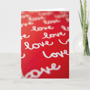 Tarjeta de Vista Abstracta de Amor en Rojo