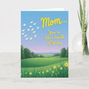 Tarjeta de Vista de Prado del Día de la Madre de P