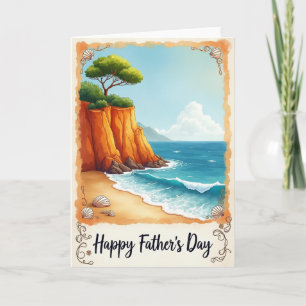 Tarjeta de Vista del Día del Padre en Cliffside