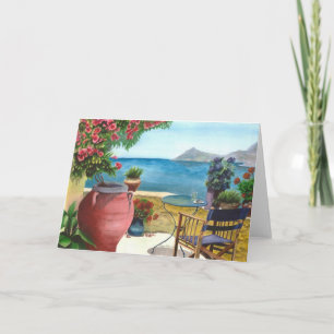 Tarjeta de vista mediterránea