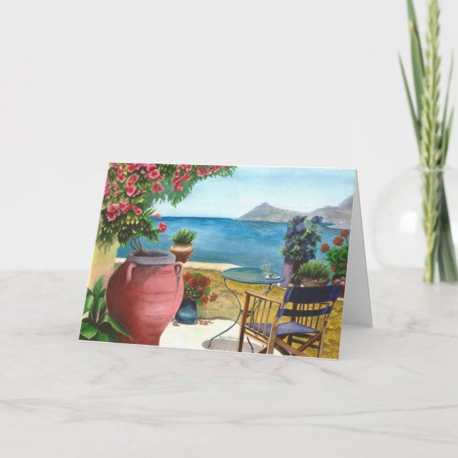 Tarjeta de vista mediterránea (Anverso)