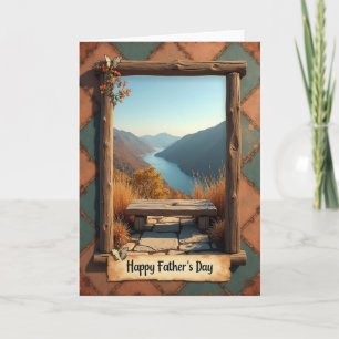 Tarjeta de vista rústica para el Día del Padre