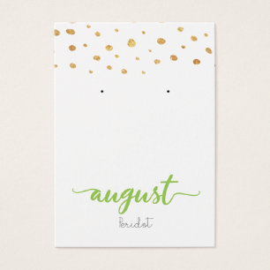 Tarjeta de visualización Agosto Peridot Birthstone