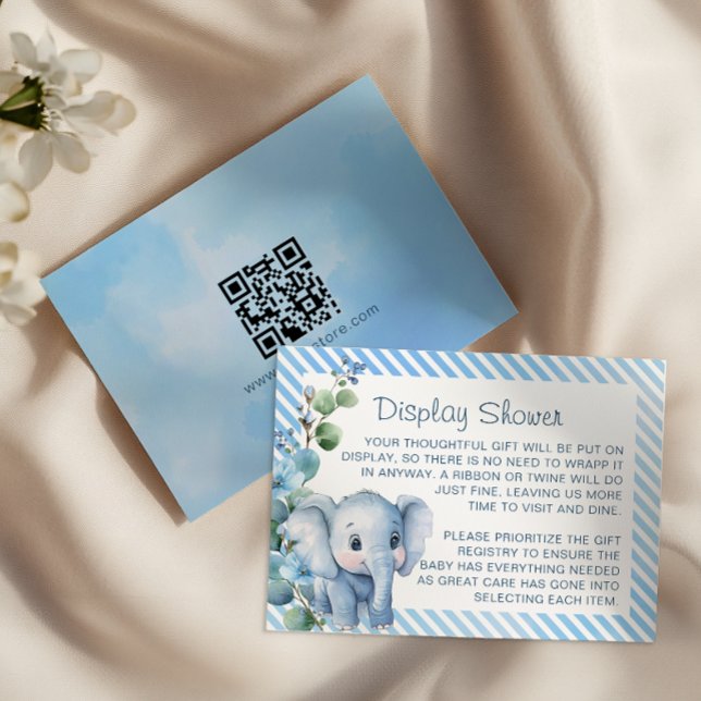 Tarjeta de visualización Baby Shower para elefante (Display Shower)