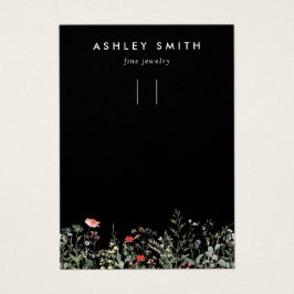 Tarjeta de visualización Black Wildflower Meadow K