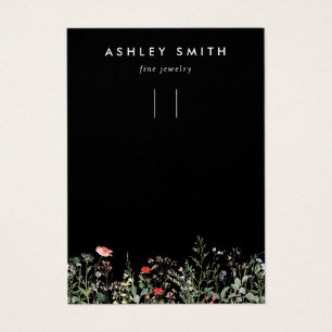 Tarjeta de visualización Black Wildflower Meadow K