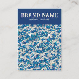 Tarjeta de visualización Blue Retro Modern Wave Ea