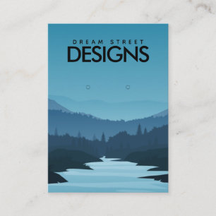Tarjeta de visualización Blue Sunset Mountain Trav