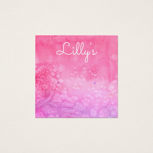 Tarjeta de visualización Bohemian Watercolor Stud  (Anverso)