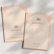 Tarjeta de visualización Boho Pink Arch Earch con