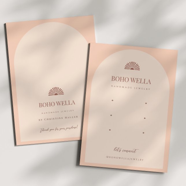 Tarjeta de visualización Boho Pink Arch Earch con  (Subido por el creador)