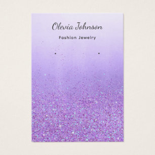 Tarjeta de visualización Boho Purple purpurina joy
