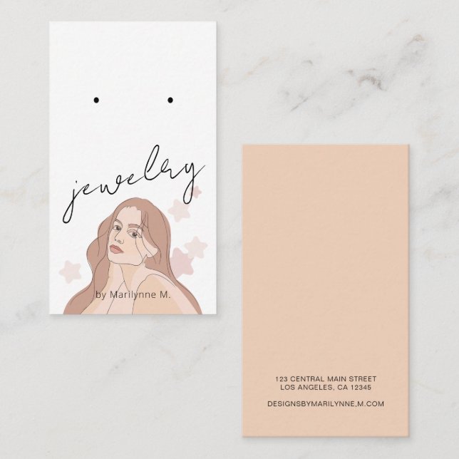 Tarjeta de visualización Boho Woman Boutique Earri (Anverso / Reverso)