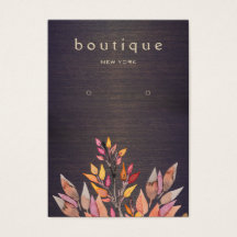 Tarjeta de visualización Boho Wood Jewelry Earring