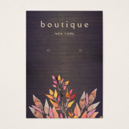 Tarjeta de visualización Boho Wood Jewelry Earring