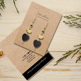 Tarjeta de visualización Calligraphy Kraft Earring