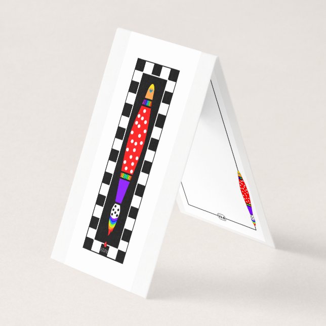 Tarjeta de visualización colorida del pincel de pi (Anverso)