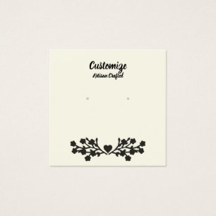 Tarjeta de visualización cuadrada de 2,5" Ecru/Bla