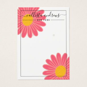 Tarjeta de visualización cursiva de las flores ama