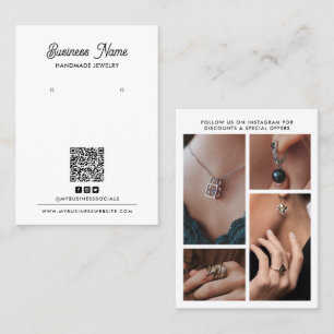 Tarjeta de visualización de 4 fotografías en blanc