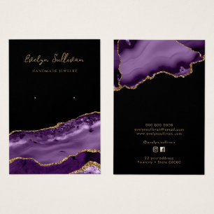Tarjeta de visualización de agendas de oro morado