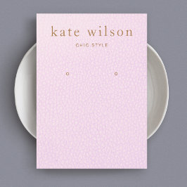 Tarjeta de visualización de anclaje de cuero rosa