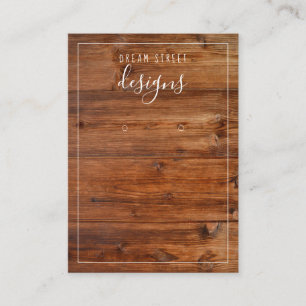 Tarjeta de visualización de anclaje de madera de é