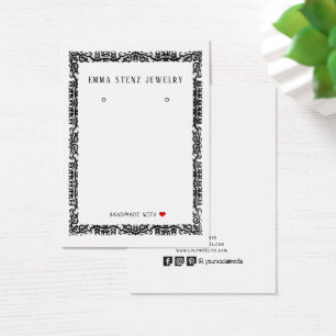 Tarjeta de visualización de anclaje de marco negro