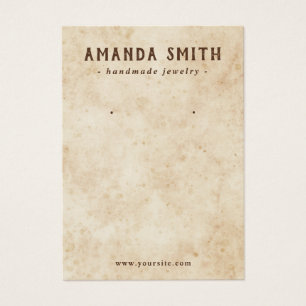 Tarjeta de visualización de anclaje de papel viejo