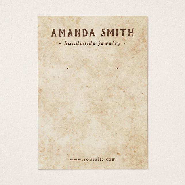 Tarjeta de visualización de anclaje de papel viejo (Frente)