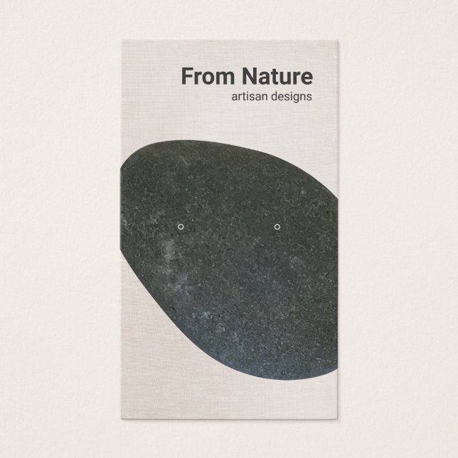 Tarjeta de visualización de anclaje de piedra negr (Frente)