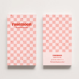 Tarjeta de visualización de anclaje rojo rosa retr