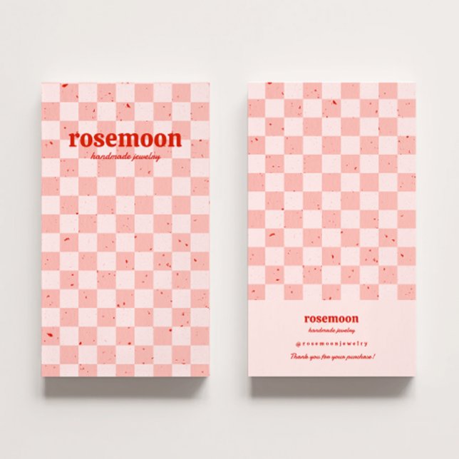 Tarjeta de visualización de anclaje rojo rosa retr (Subido por el creador)