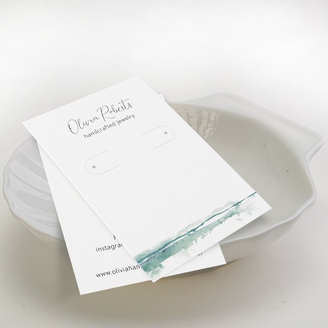 Tarjeta de visualización de anclajes de guiones mo (Modern Script Hoop Earrings Display Card)