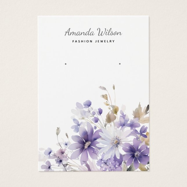 Tarjeta de visualización de anillo de flores de mo (Frente)