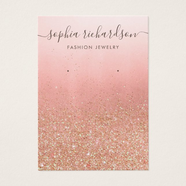 tarjeta de visualización de anillo de joyería Rosa (Frente)