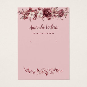 Tarjeta de visualización de anillo floral color de
