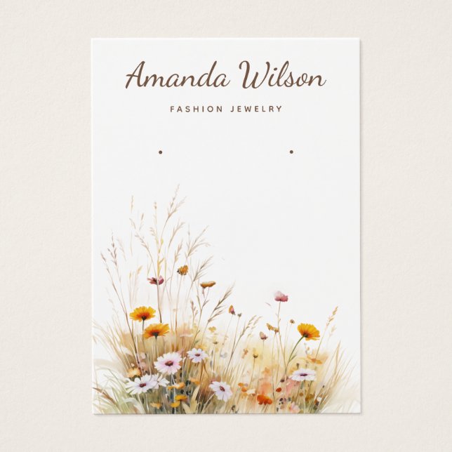 Tarjeta de visualización de anillo floral de flore (Frente)