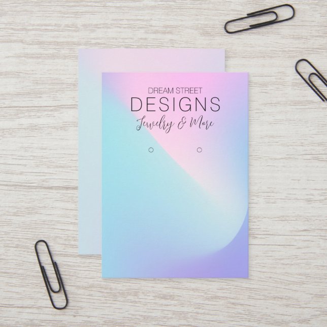 Tarjeta de visualización de arcoiris púrpura rosa (Anverso/Reverso In Situ)