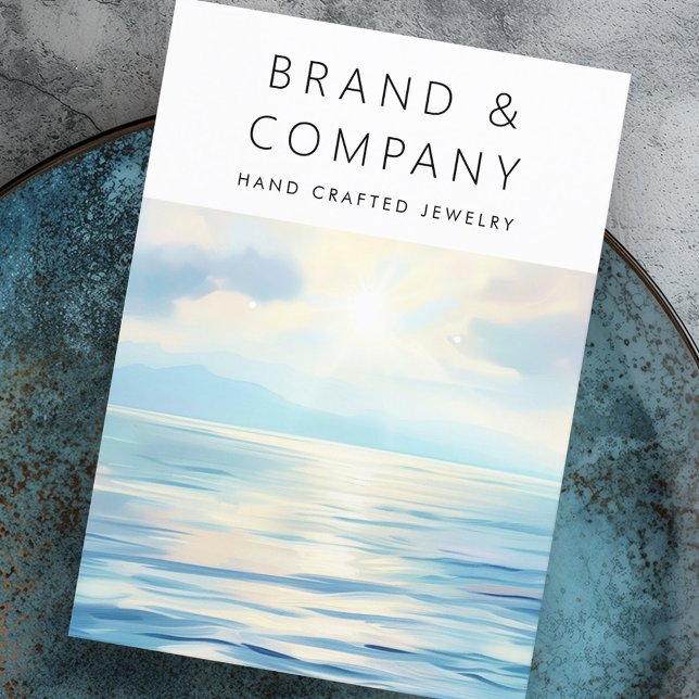 Tarjeta de visualización de auriculares con cielo  (Ocean sunrise earring display card)