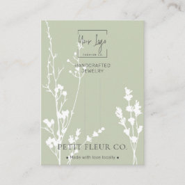 Tarjeta de visualización de clip de pelo de flores