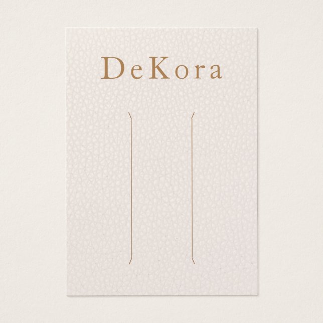 Tarjeta de visualización de clips de cuero rosa pá (Frente)